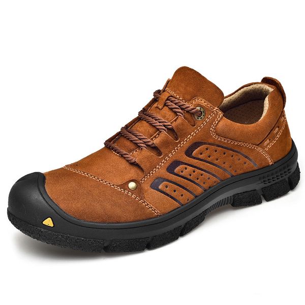 

youki mens boots 2019 spring autumn casual shoes male ankle boot genuine leather walking footwear man leather shoe soft, Black