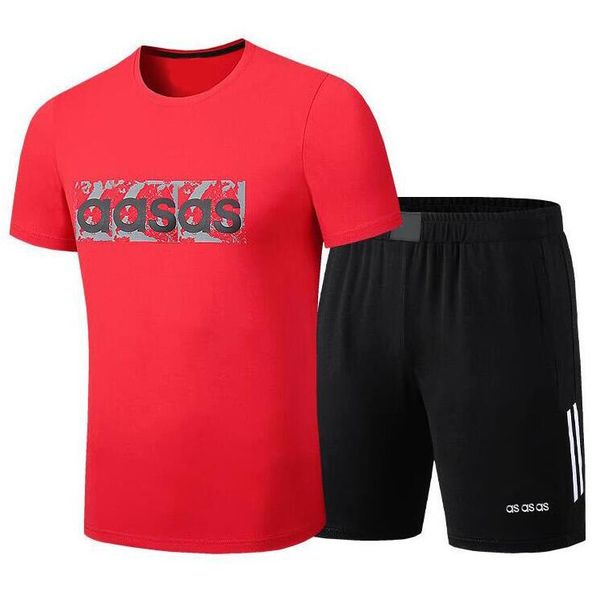 

2020 summer mens designer tracksuit with letters brand sportsuits for men women logo short sleeve casual jogger pants suits, Gray