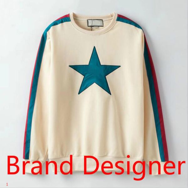 

italy brand hoodies for men women designer sweatshirt with star letters luxury wholesale pullovers hoodie tees fashion clothing zwn911102, Black