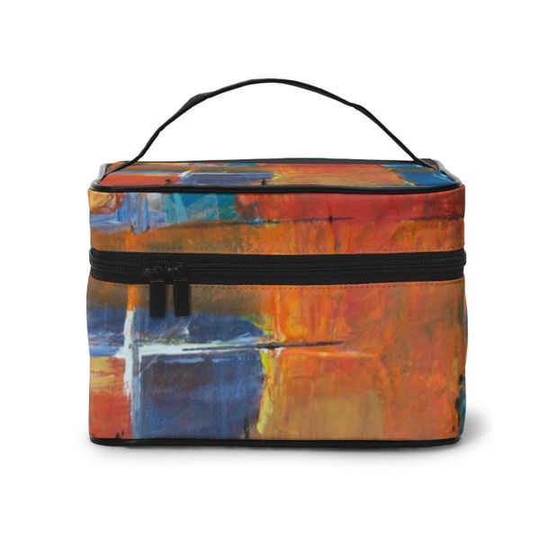 

a makeup bag wash bag receptacle cosmetic abstract painting (16