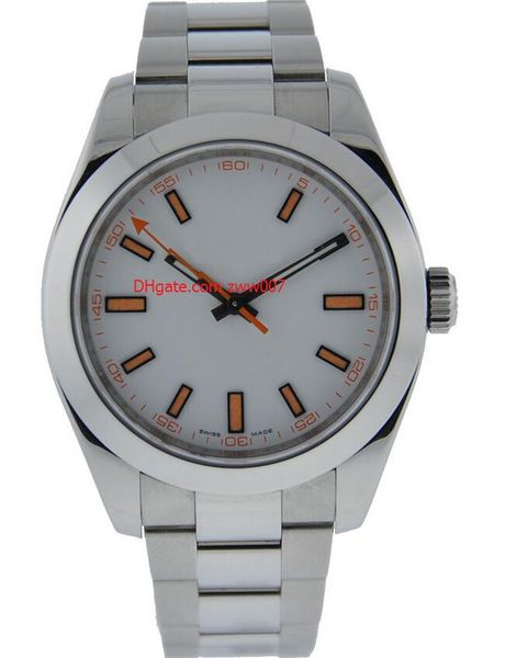 

factory maker watch 40mm sapphire glass 116400 white dial 166400gv asia 2813 movement automatic mens men's watches, Slivery;brown