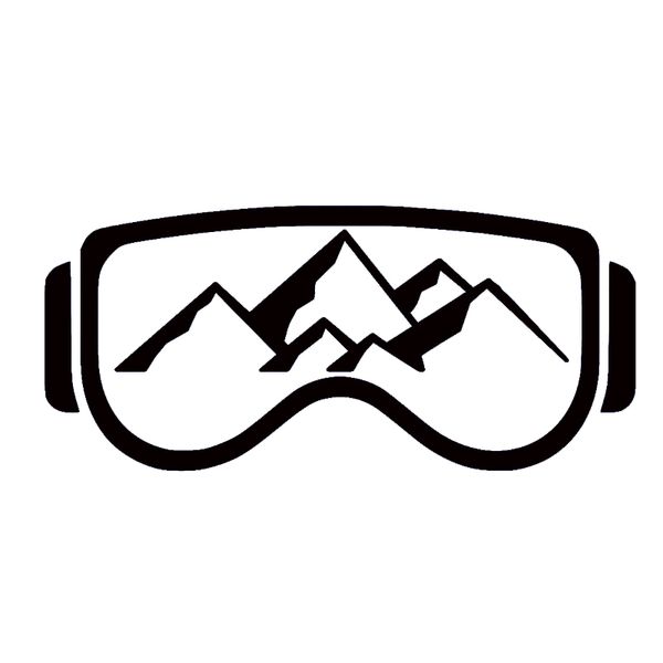 

16*7.2cm ski goggles vinyl sticker decal mountains funny car window bumper novelty jdm drift vinyl decal sticker