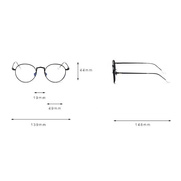 

wholesale-optical eyewear vintage retro plain women men computer reading glasses myopia eyeglasses frame brand design oculos, Silver