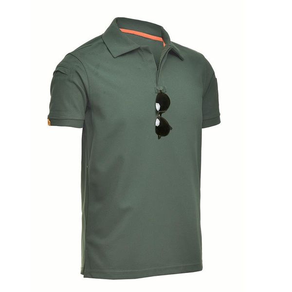 

men tactical t-shirts turn down army tee shirt special arms loose cotton quick dry short sleeves solid shorts breathable, Black;green