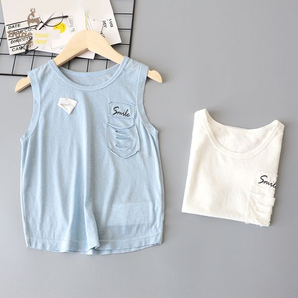 

handsome deer clothing children's clothing 2020 thin children's vest baby boy's armless vest tide, Blue