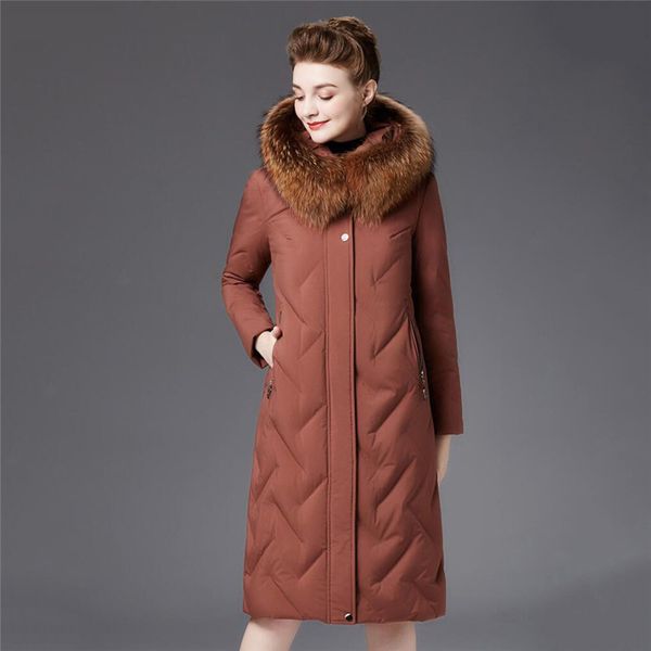 

женщины parkas 2018 зима новый пуховик высокое качество женщин пальто меховой воротник с капюшоном элегантный большой размер теплый верхняя, Black