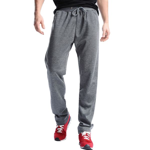 

men sports pants trousers hip hop jogging joggers sweatpants jogger pants, Black