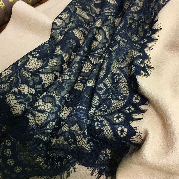 

wholesale- product knitting cashmere material good quality thick lace warm scarf pashmina for women size 200cm - 72cm, Blue;gray
