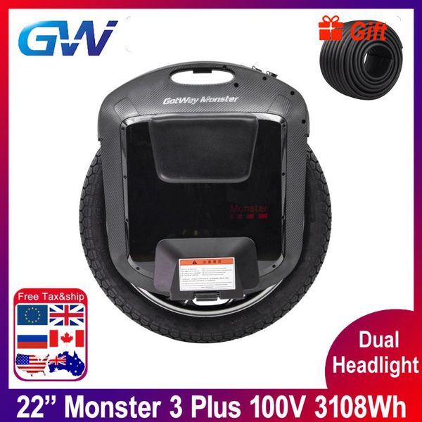 

аккумулятор gotway 3 plus 22inch титан 3th электрического моноцикл 10 3108wh full black dual фара 21700