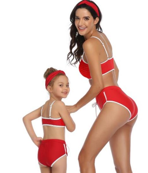 

sports parent child swimsuits european american swimsuits girls women children flexible stylish separate conjoined body
