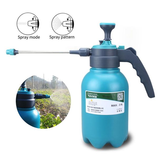 

2l water sprayer garden hand pressure trigger sprayer bottle adjustable nozzle head manual air compression pump spray bottle