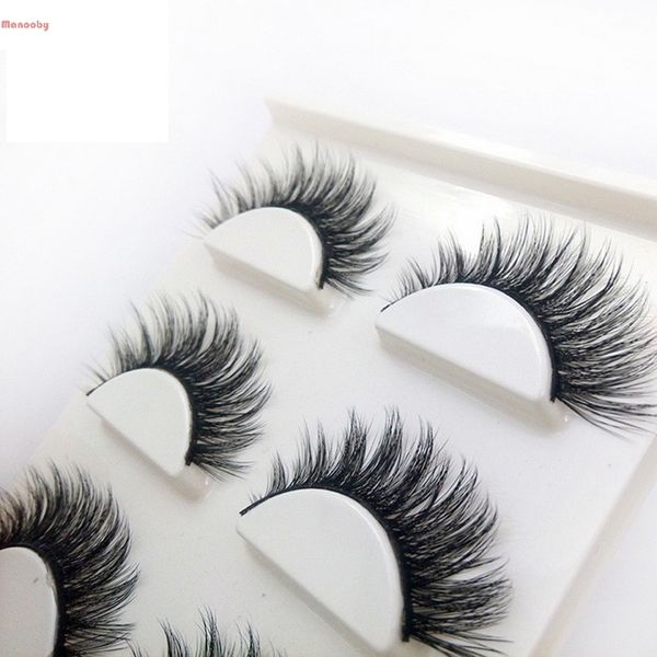 

est 3 pairs natural false eyelashes 3d mink lashes extension fake lashes makeup eyelash mink eyelashes for beauty