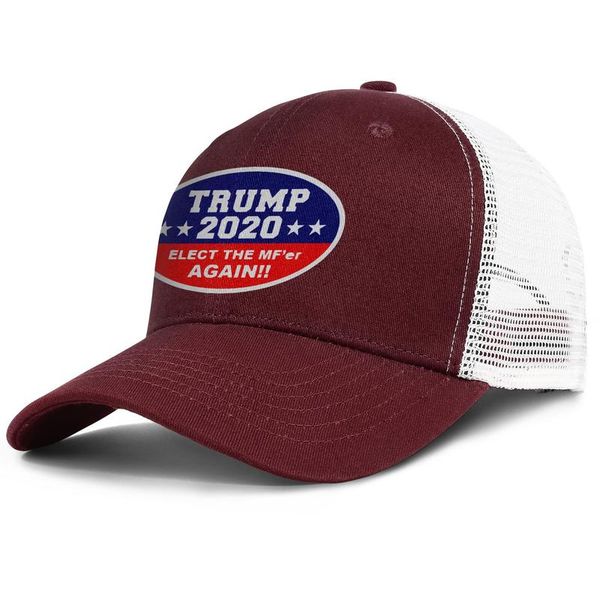 

trump 2020 elect the mfer again mens and women adjustable trucker meshcap fitted fitted custom original baseballhats trump - american, Blue;gray