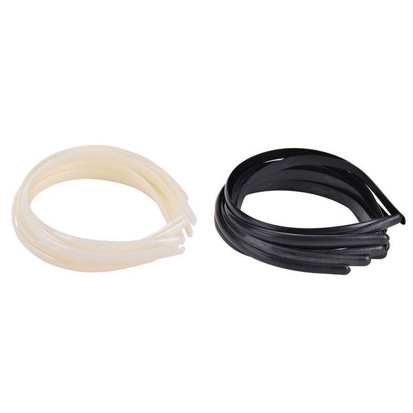 

10 pcs diy hair band no teeth lady headwear girl plastic hair headbands accessories tool, Brown