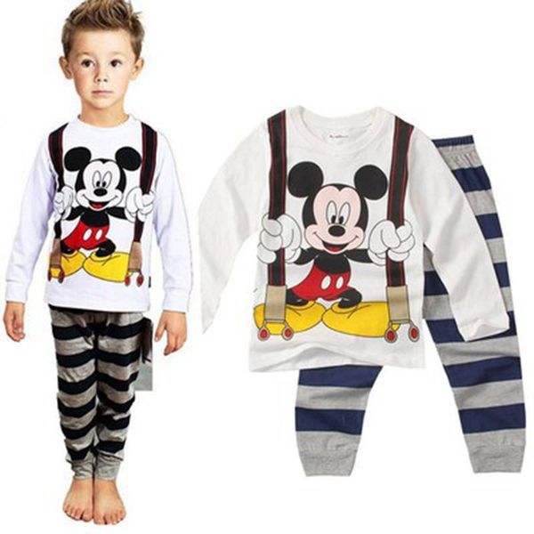 

kids pajamas sets boys sleepwear 2-7 years girls pijamas suit children pyjama t-shirt + pants baby girl/boy home clothing set, Blue;red