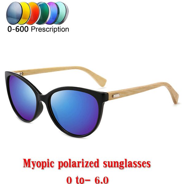 

mincl 2019 new fashion glasses myopia polarized sunglasses for men women short-sighted sun glasses prescription -0 to - 6.0 nx, White;black