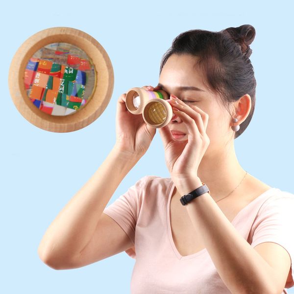 

kids wooden toys creative educational magic rainbow colorful kaleidoscope baby children learning toy for toddlers classic toys