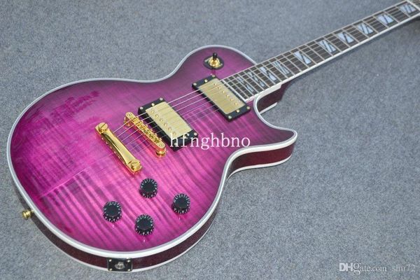 

factory quality new custom color flame maple guitar+ ing