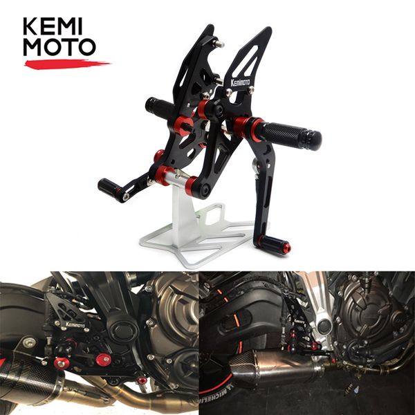 

kemimoto adjustable rear set cnc rearsets footrest for yamaha mt 07 fz07 mt07 for yamaha mt-07 fz-07 fz 07 2014 2015 2016