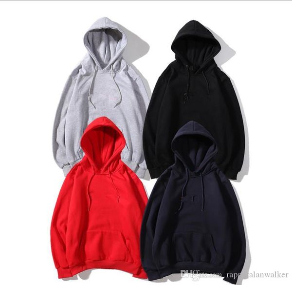 

mens зимы толстые конструктора толстовки с длинным рукавом сплошной цвет sup письмо homme одежда мода стиль повседневная одежда, Black