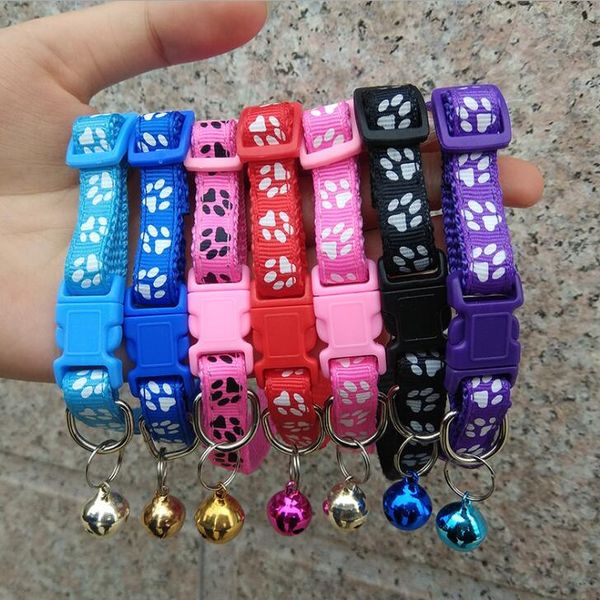 

epacket mulit-color 10шт / lot 19-31cm длина ткань pet dog cat ошейники с беллом