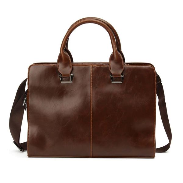

дизайнер мужского портфель vintage сумка плеча масло wax кожа pu crossbody сумка бизнес ноутбук сумка мужчина путешествие 2019