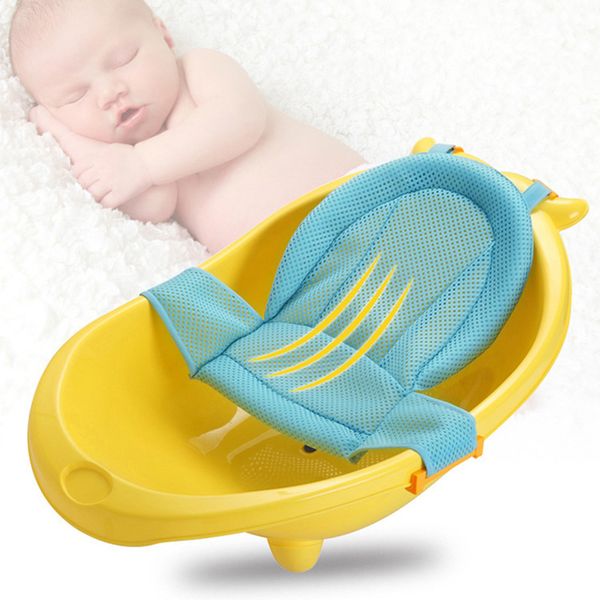 

newborn baby bath tub baby shower portable air cushion bed non-slip bathtub mat infant safety security support baby shower seat