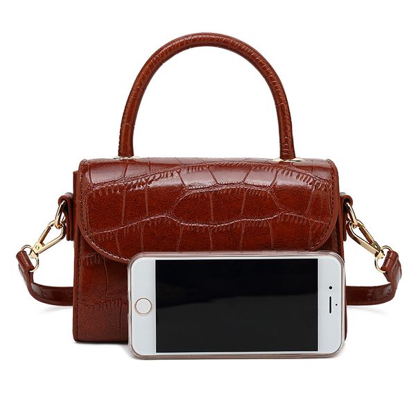 

2020 new womens bag portable shoulder bag pu bag small retro handbag guangzhou a generation of fat