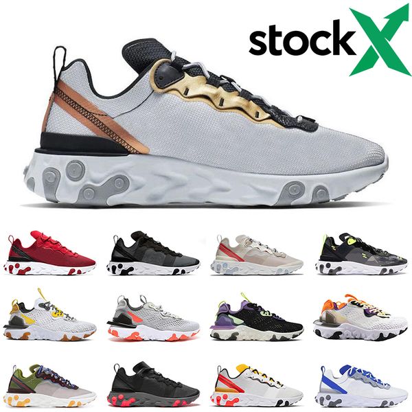 

2020 react element 87 55 running shoes men women gold ranger light bone triple black bred hyper pink mens trainers sports sneakers runner