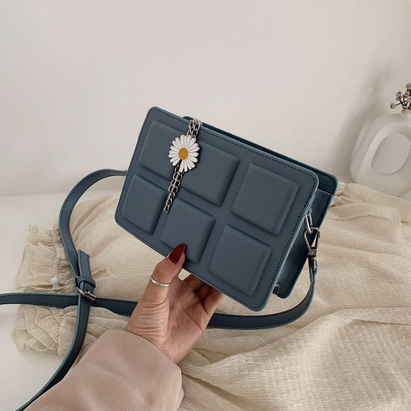 

fashion daisy shoulder bag women bag women crossbody pu leather small square messenger bags flap summer