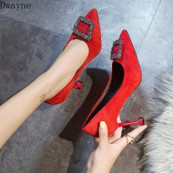 

2019 spring new wild korean version of the pointed shallow mouth cat with a single shoe small fresh girl net red stiletto heels, Black