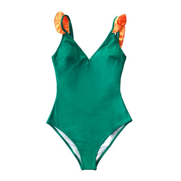 cupshe black with pink ruffle