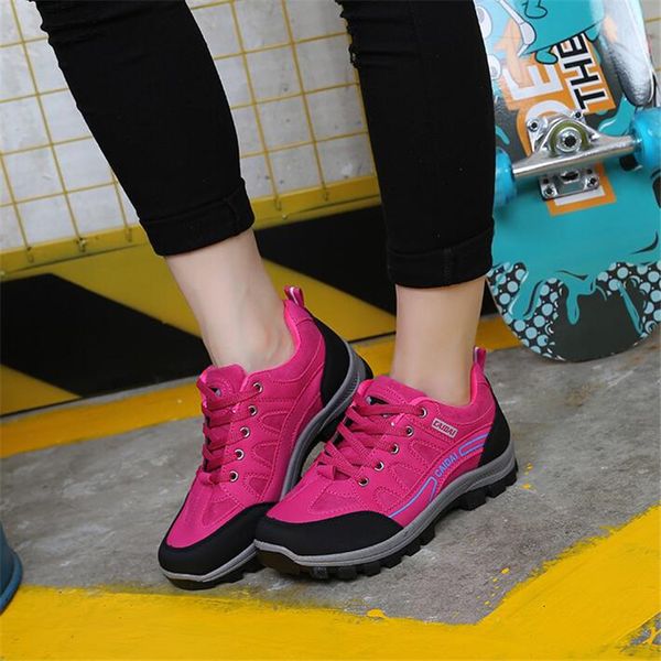 

women outdoor waterproof hiking shoes travel shoes 2019 autumn non-slip breathable sneakers men trekking climbing