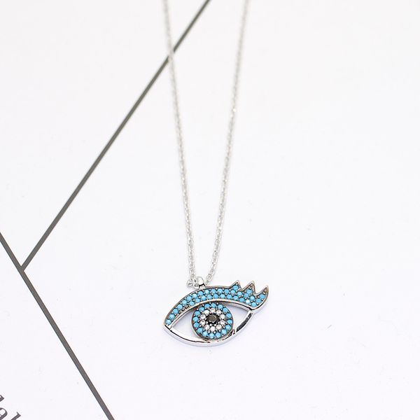 

fashion-s925 silver pendants&necklaces for women eye shape necklace fashion pure jewelry