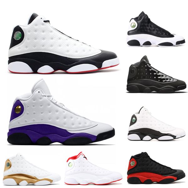 

ale rivals lucky green 13 13s men basketball shoes cap and gown black cat flint playoff mens trainers sports sneakers 7-13