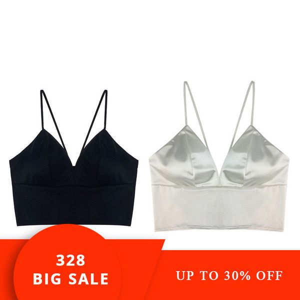 

crop women crochet lace crop v neck bra bralette vest halter crochet sleeveless 2019 summer, White