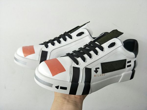 

men women fashion luxury designer shoes leopard print green white suede trainers sneakers casual shoes b5, Black