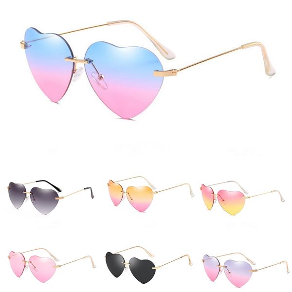 

for men and women heart-shaped sunglasee double colors love heart shape sunglass visual clarity anti glare uv protection spectacles noble #3, White;black