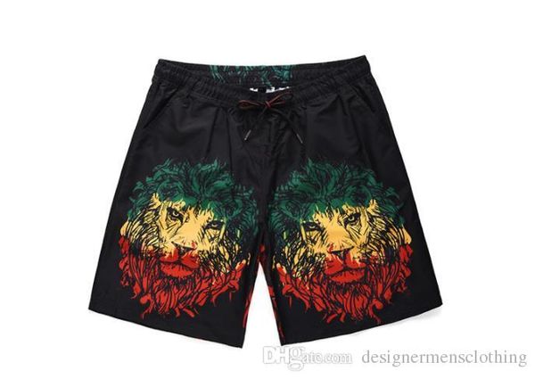 

mens 3d lion printed swim shorts 19ss summer new casual beach board shorts