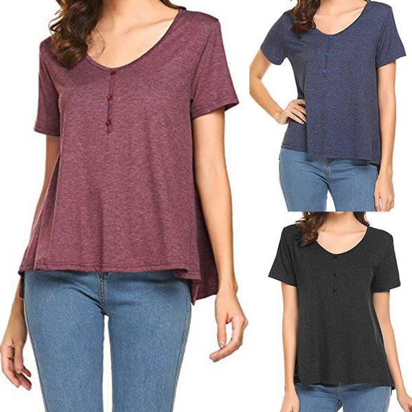 

korean style clothes aesthetic womens short sleeve shirts round neck casual t shirts loose fit tee tee shirt femme modisÂ, White