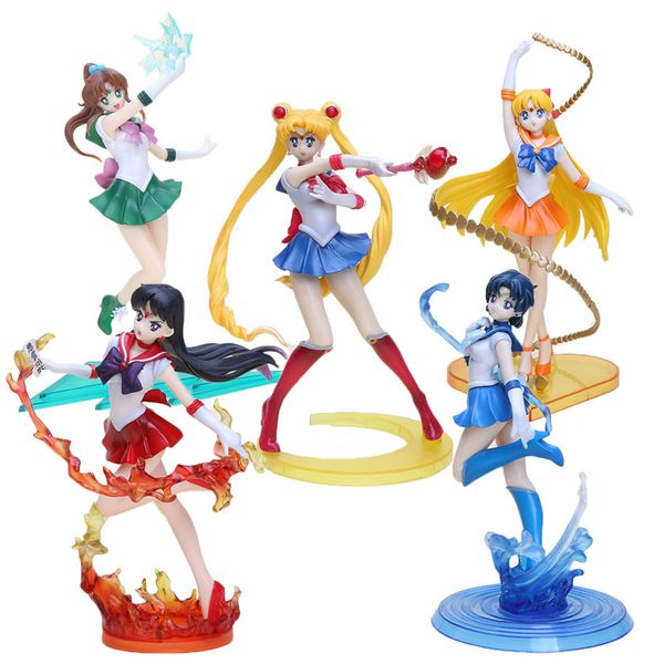 

new17cm sailor moon mars venus mercury mizuno ami minako aino kino makoto hino rei pvc action figure model toy gift t200603