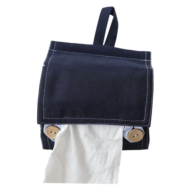 

solid color decor cotton linen home car tissue box table office soft hanging living room salon napkins storage bag