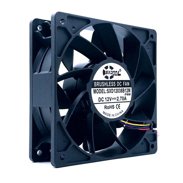 

gpu cooling fan new sxd12038b2m 12038 120mm 12v 6000rpm for s15 s9 l3+ t9+ d5 z9mini s11 m3 e9 + e10 a8 + a9 841 fan replace qfr1212ghe