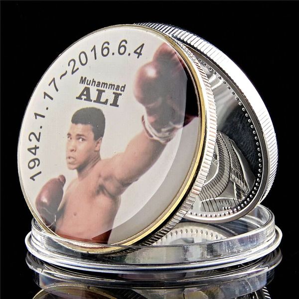 

2016 wbc sportman of the world century boxing muhammad ali silver plated 1oz challenge coin collection