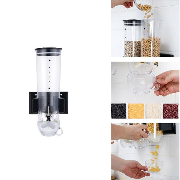 

wall hanging sealed storage tank kitchen grain distributor storage barrel cereal machine 2020