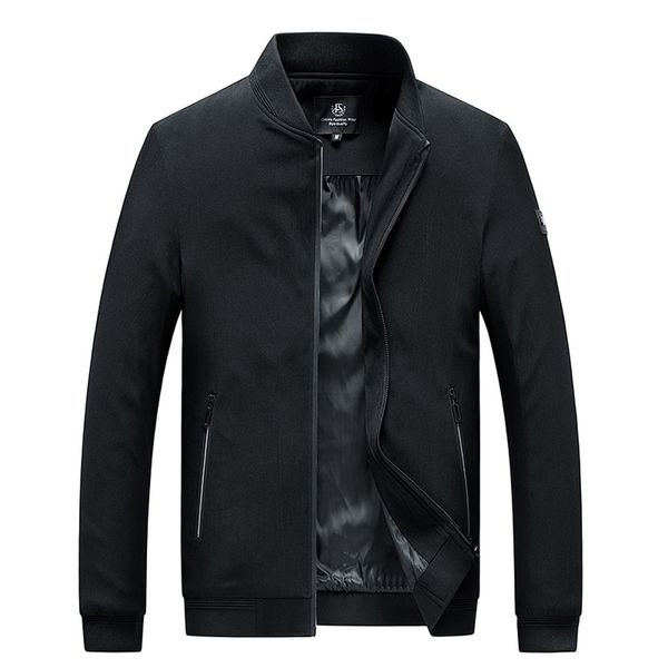 

mens autumn winter 2019 men oversize solid color classic bomber jackets casual pure plus size zipper outdoor sport coat, Black;brown
