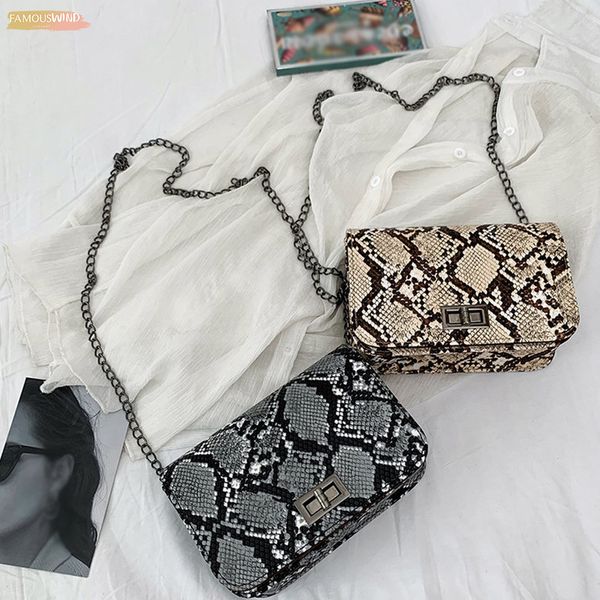 

handbags women bags designer serpentine small square crossbody bags wild girls snake print shoulder messenger bag h10