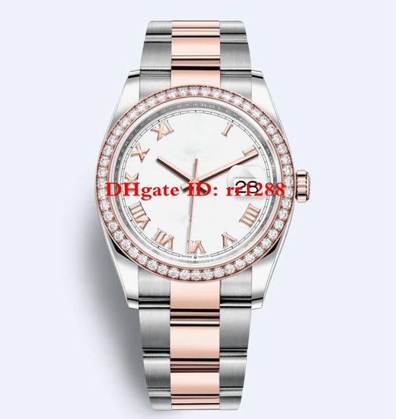 

2019 новая модель часы 126231126233 Oyster Perpetual дата 36 мм двухцветный розовое золото безель