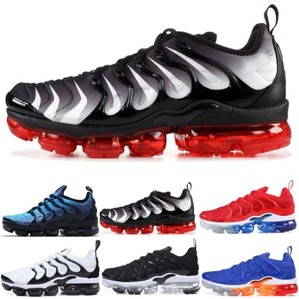 Compre 2019 Designer Men's Shoes Nike Vapormax Women TN PLUS Zapatillas De Running Para Hombre Mujer Negro Velocidad Rojo Blanco Antracita Ultra Compre 2019 Designer Men's Shoes Nike Vapormax Women TN PLUS Zapatillas De Running Para Hombre Mujer Negro Velocidad Rojo Blanco Antracita Ultra