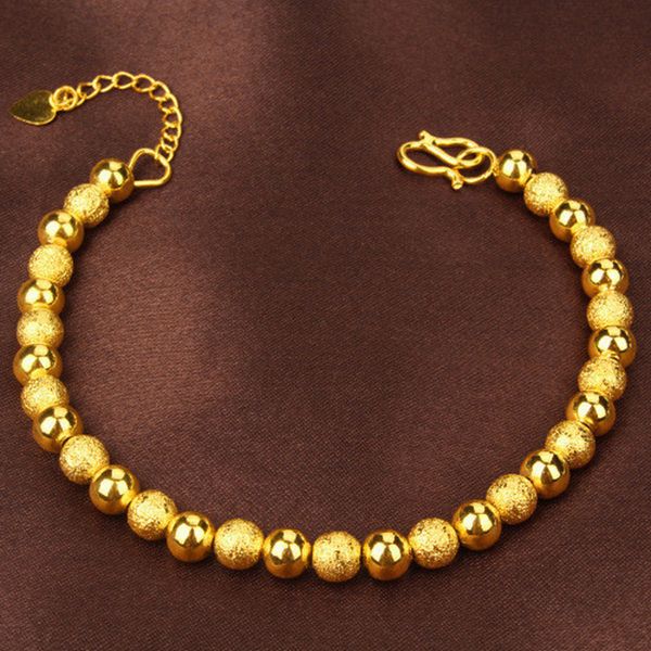 Mode Damen Schmuck 24K Gold Perlen Armband mit verlängerter Kette Gold Perlen Schmuck Weihnachtsgeschenk